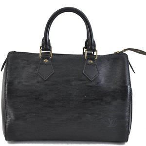 Speedy 25 Epi Leather Hand Bag Black